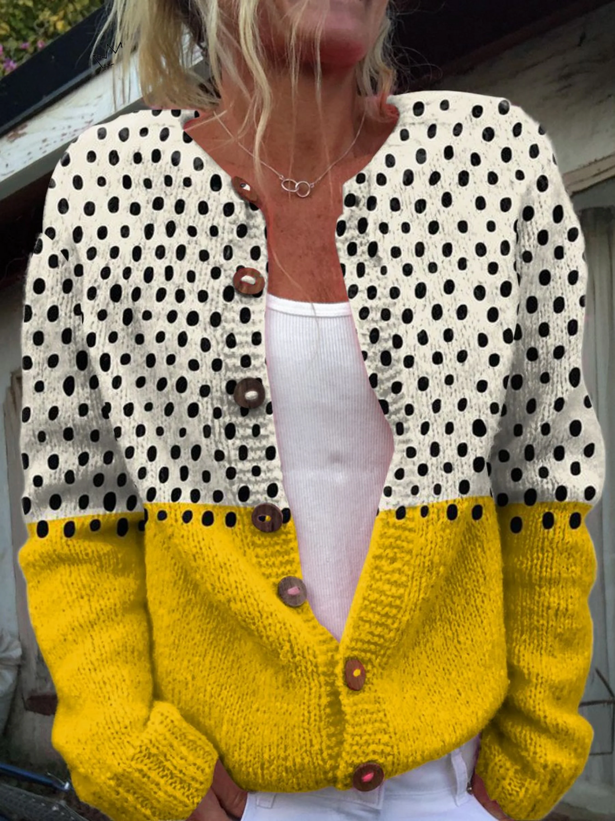 Apolline | Cardigan Tricot Bicolore