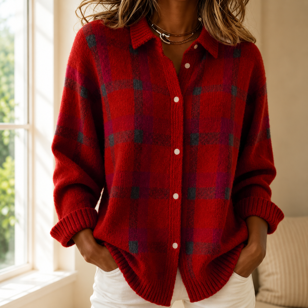 Rosemonde | Chemise Cardigan à Carreaux
