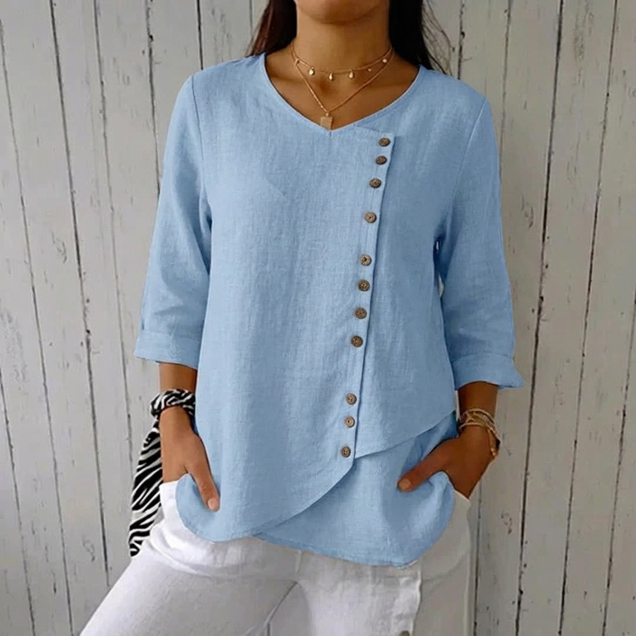 Alva™ – Blouse Asymétrique Décontractée