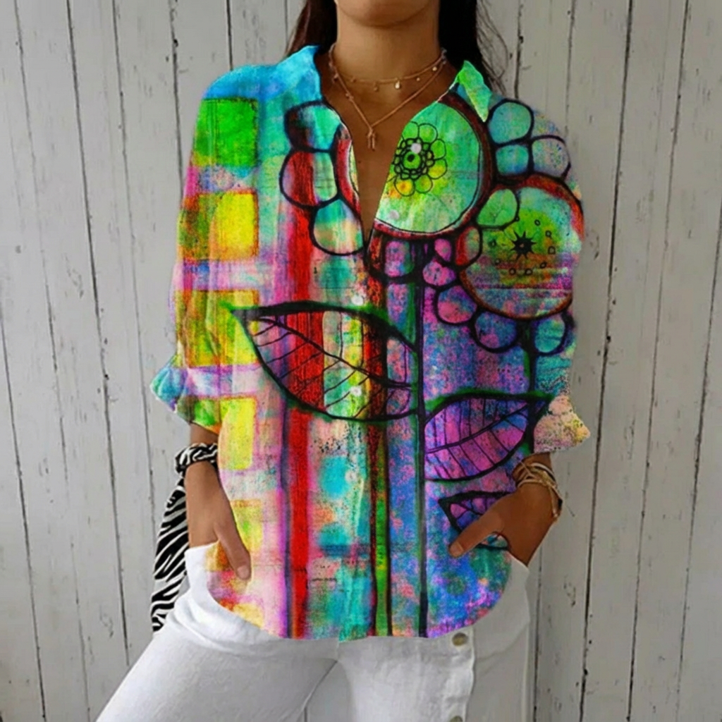 Fenna™ | Blouse Floraison Artistique