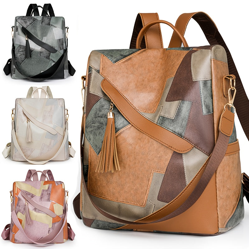 Célestine | Sac à Dos Patchwork en Cuir