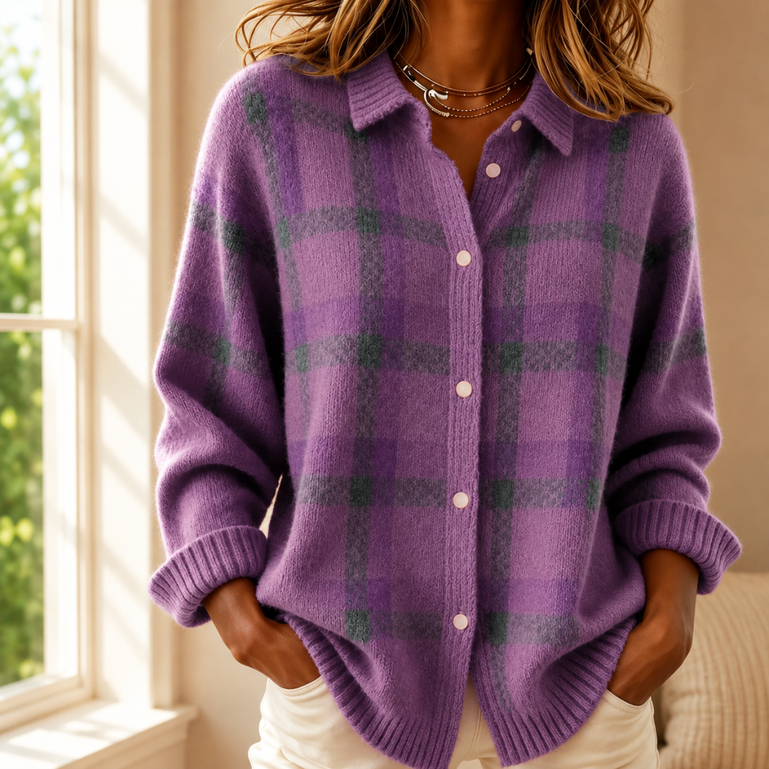 Rosemonde | Chemise Cardigan à Carreaux