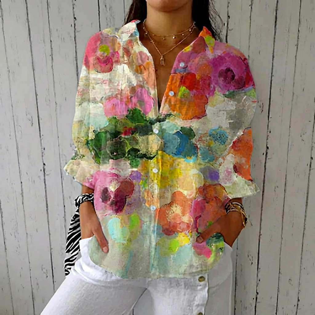 Elara™ | Blouse Rêves Aquarelle