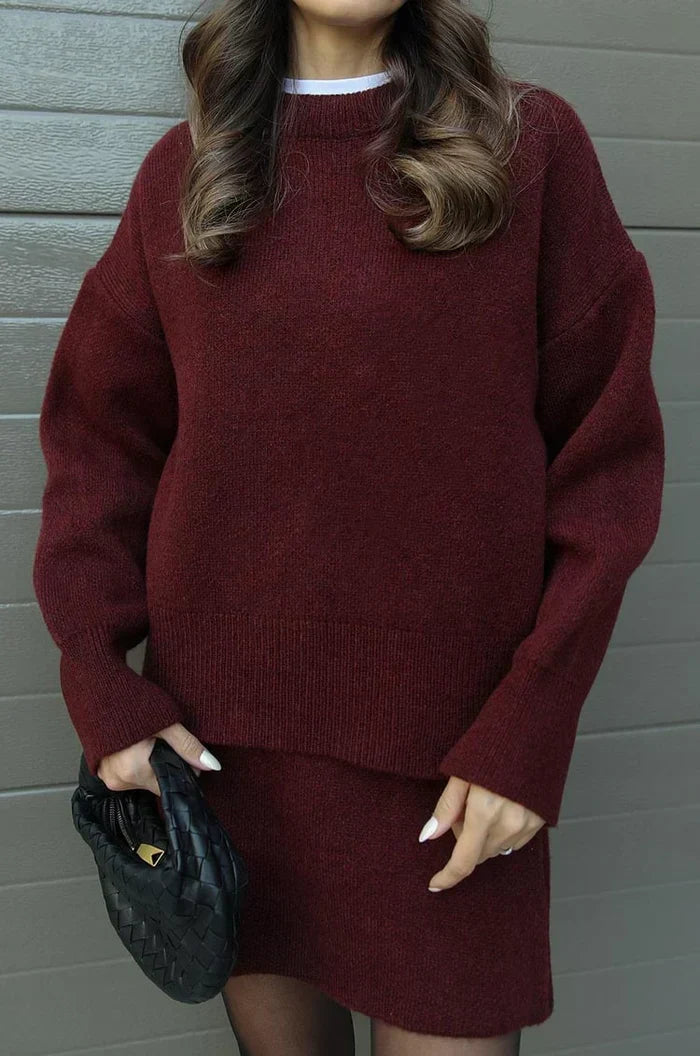 Joséphine | Ensemble Pull Oversize & Jupe en Maille
