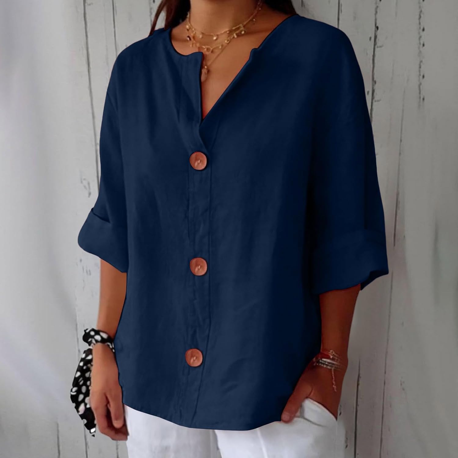 Noora™ Blouse Lin Décontractée