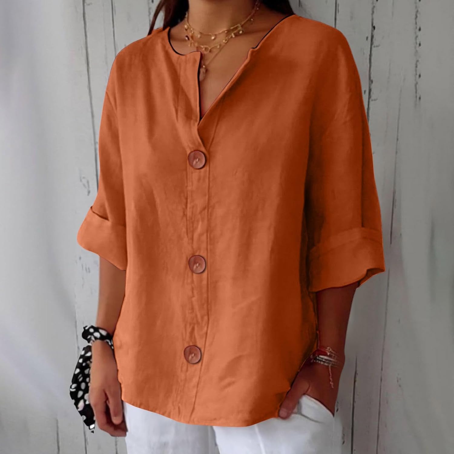 Noora™ Blouse Lin Décontractée