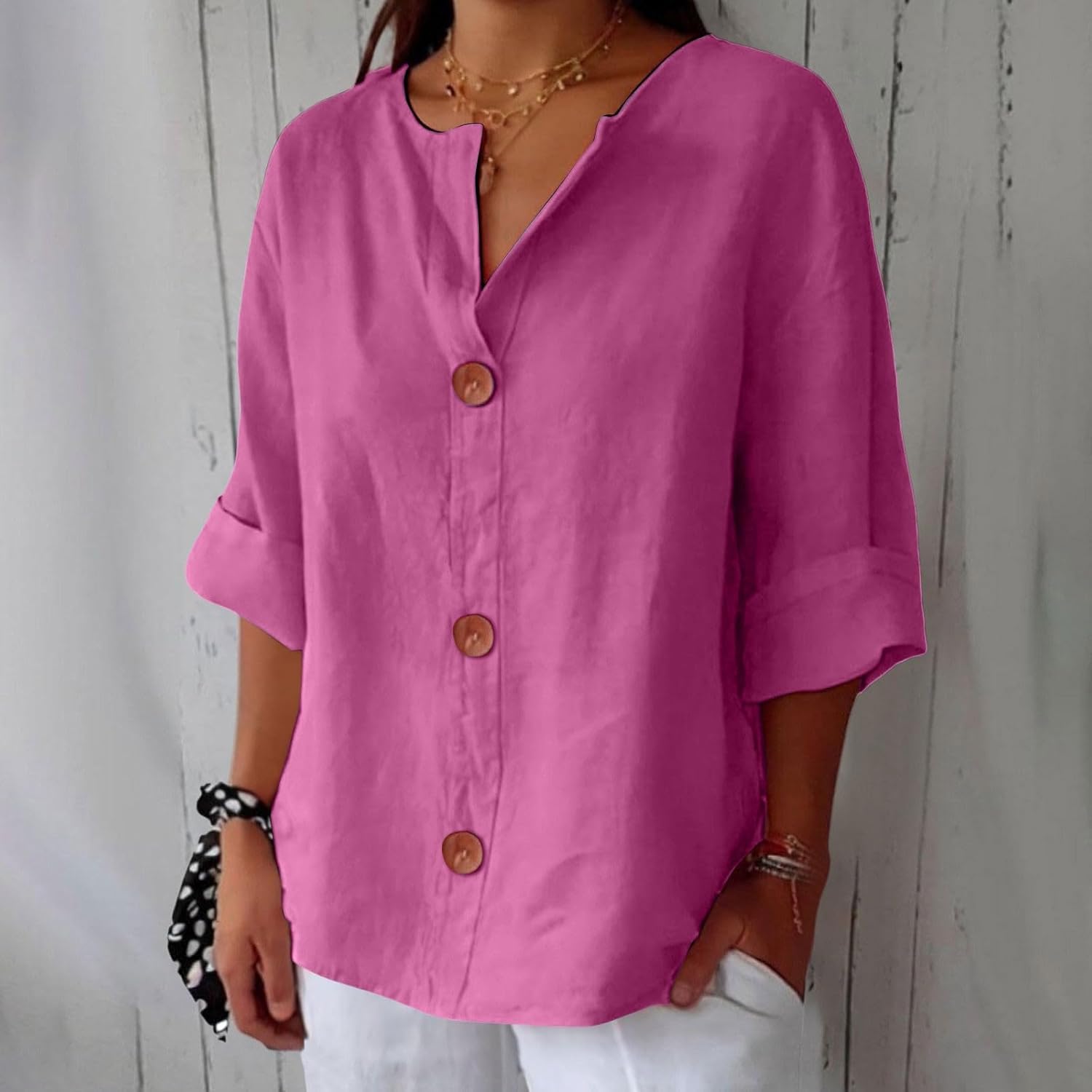 Noora™ Blouse Lin Décontractée