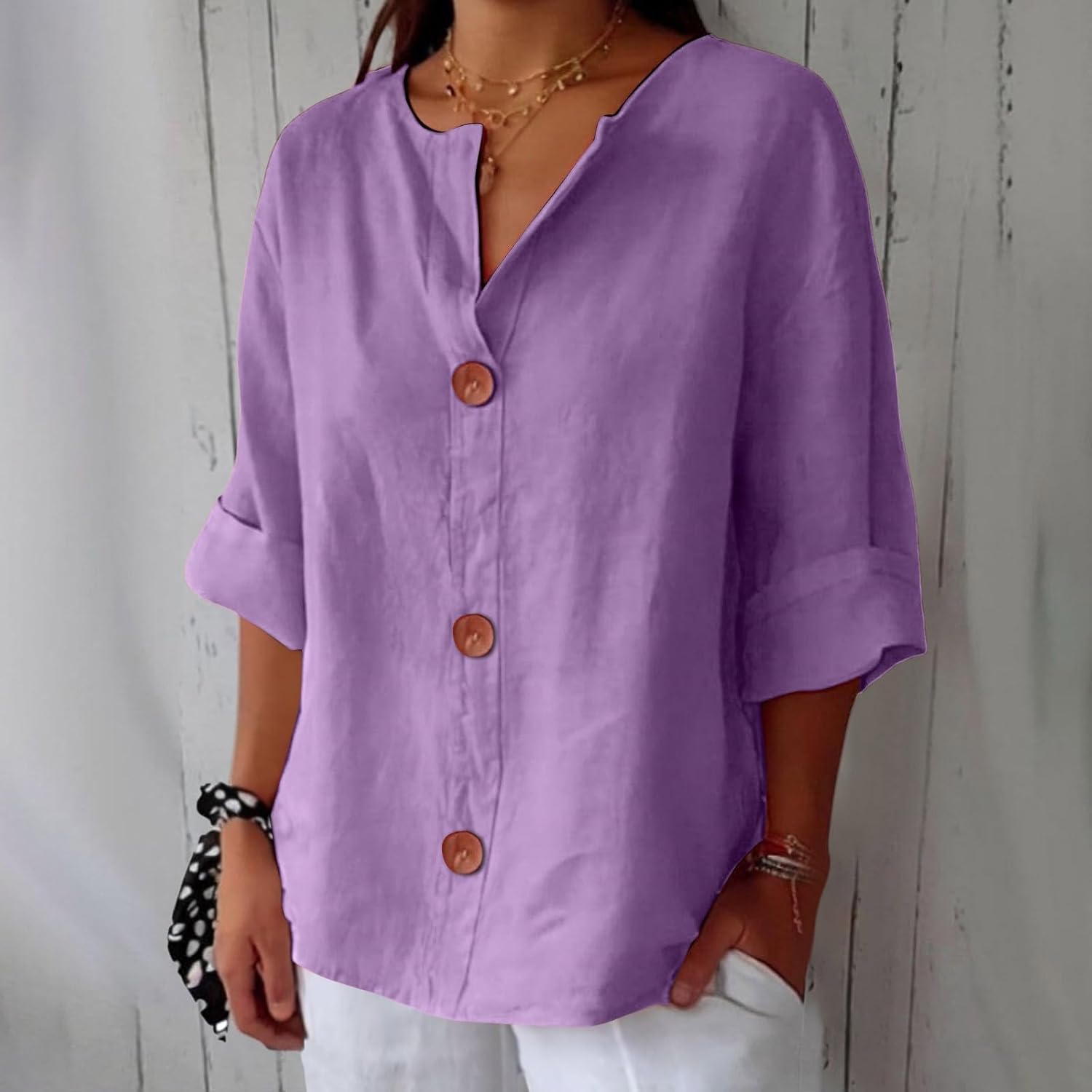 Noora™ Blouse Lin Décontractée