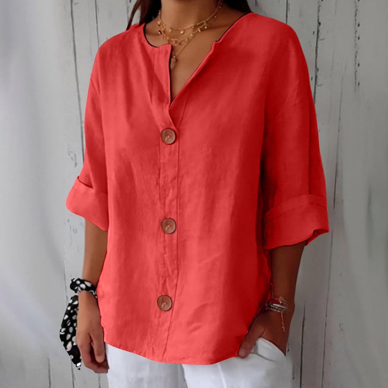 Noora™ Blouse Lin Décontractée