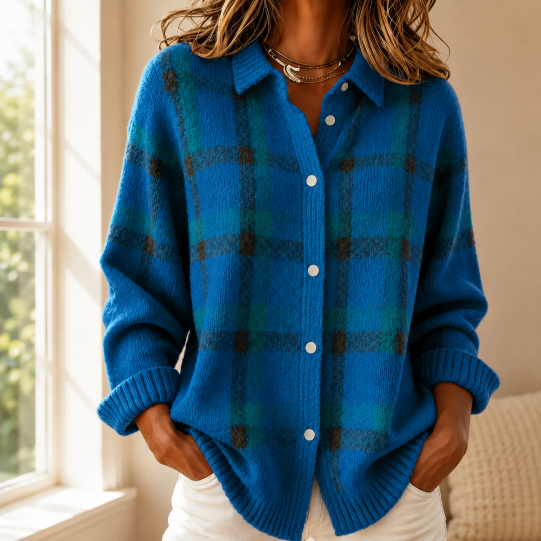 Rosemonde | Chemise Cardigan à Carreaux