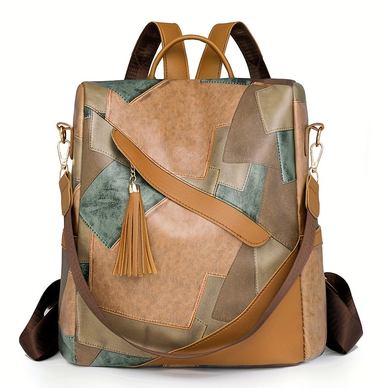 Célestine | Sac à Dos Patchwork en Cuir