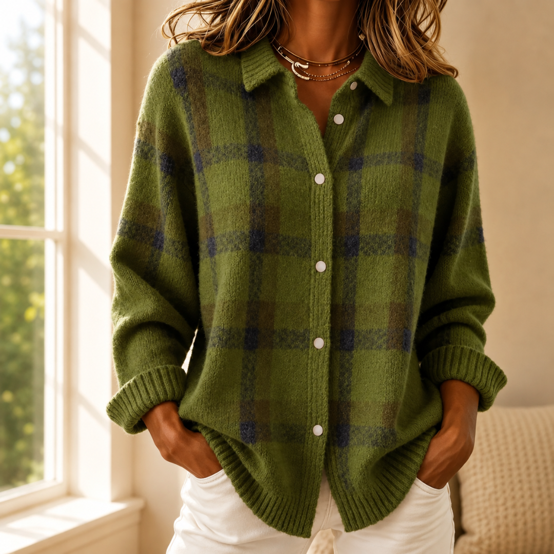 Rosemonde | Chemise Cardigan à Carreaux