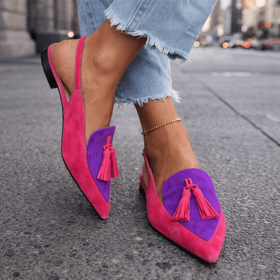 Amelia™ | Tassel Slingback Flats