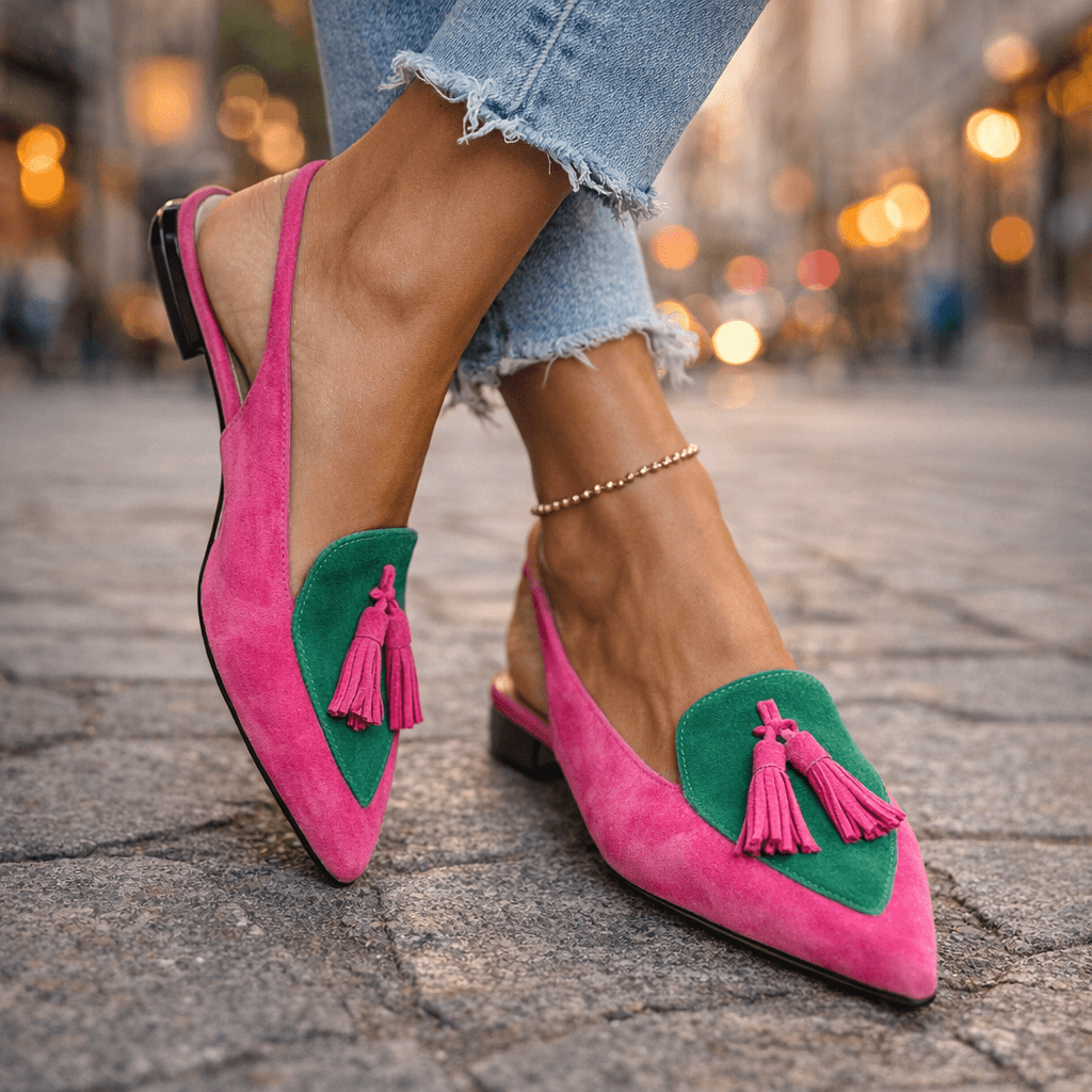 Amelia™ | Tassel Slingback Flats