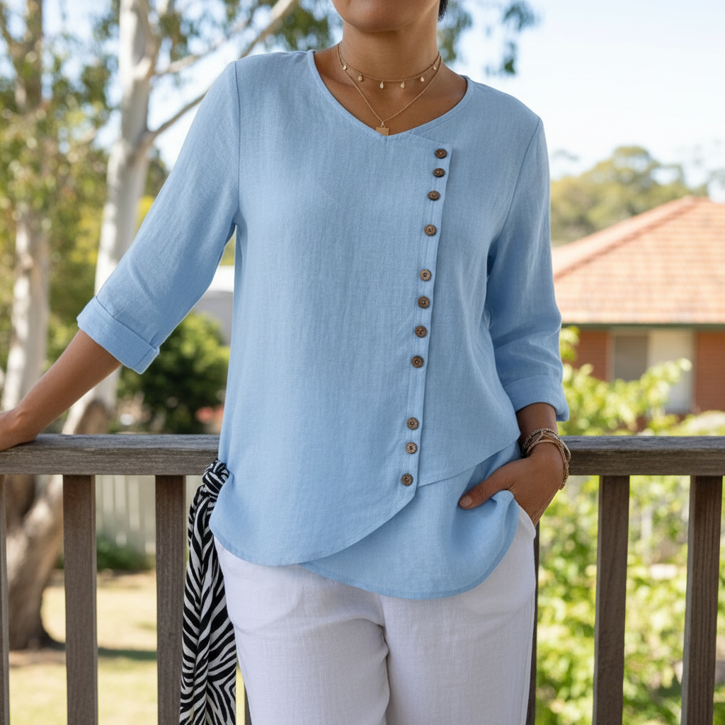 Alva™ – Blouse Asymétrique Décontractée