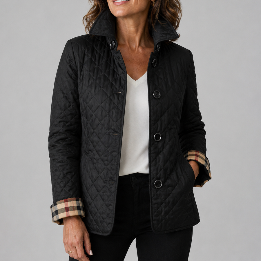 Charlotte | Veste Matelassée Doublure Écossaise