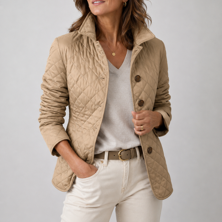 Charlotte | Veste Matelassée Doublure Écossaise