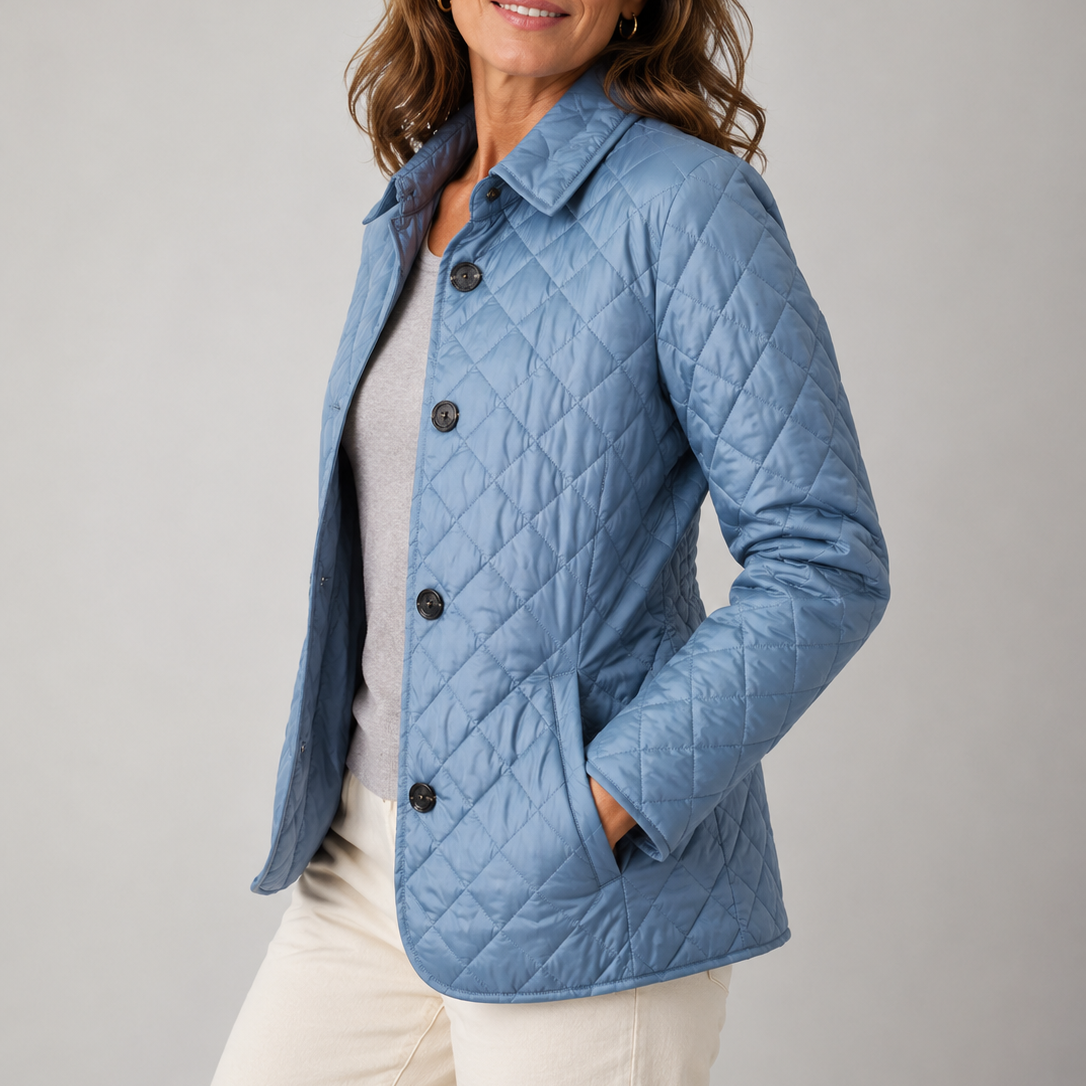 Charlotte | Veste Matelassée Doublure Écossaise