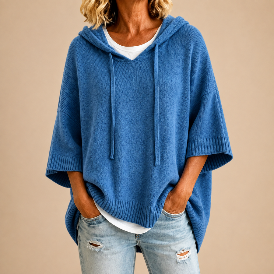 Cosette | Poncho Capuche en Maille