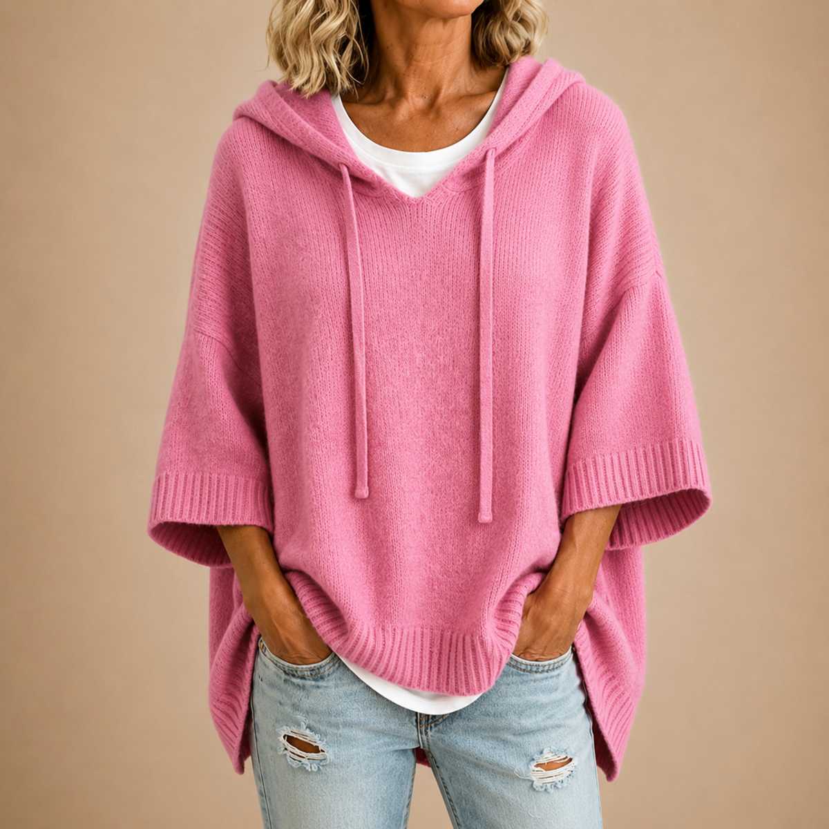 Cosette | Poncho Capuche en Maille