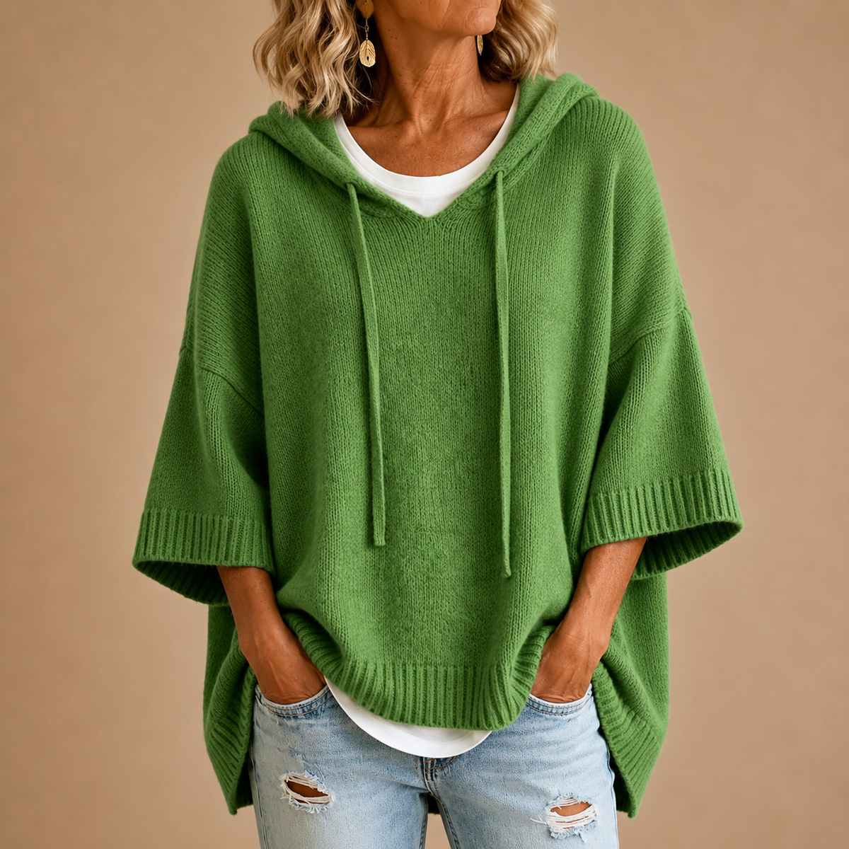 Cosette | Poncho Capuche en Maille