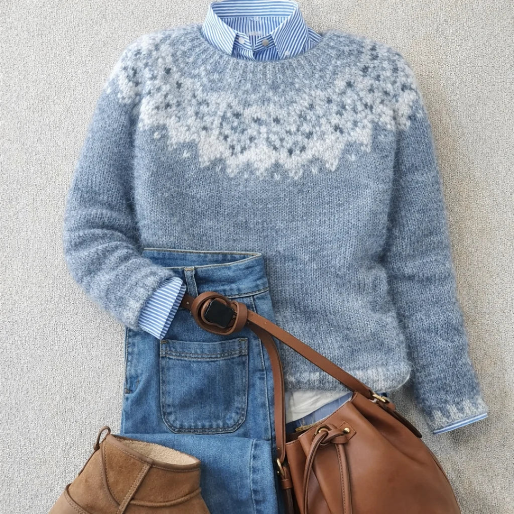 Mathilde | Pull en Maille Douce Motif Nordique