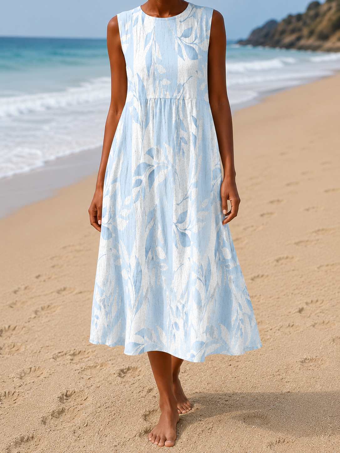 Luna | Coastal Breeze Midi Dress