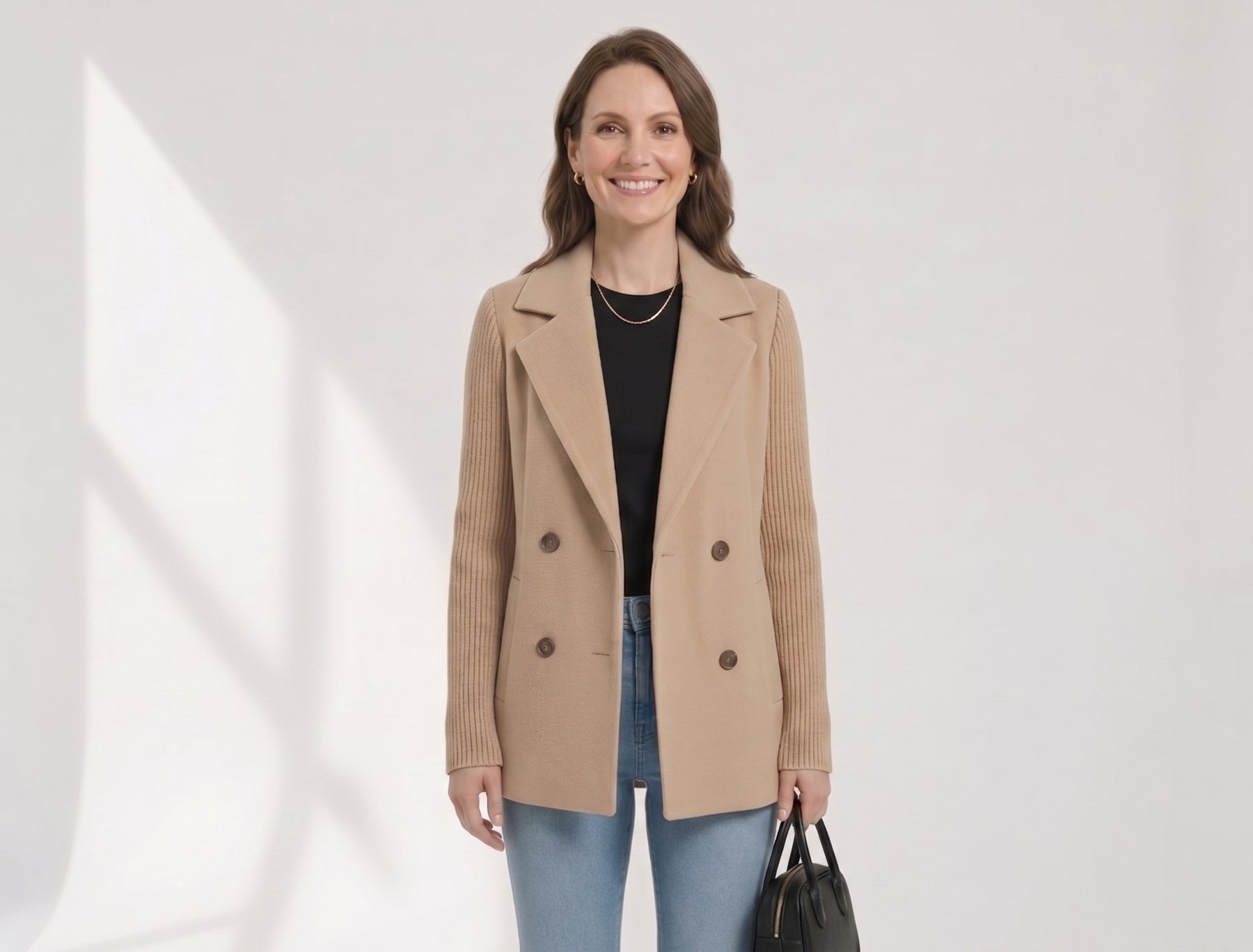 Delphine | Blazer Cintré Manches Tricot