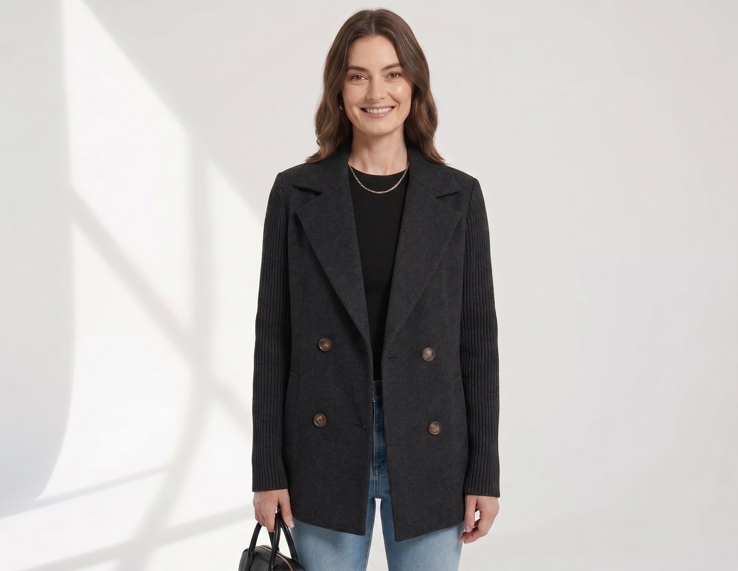 Delphine | Blazer Cintré Manches Tricot