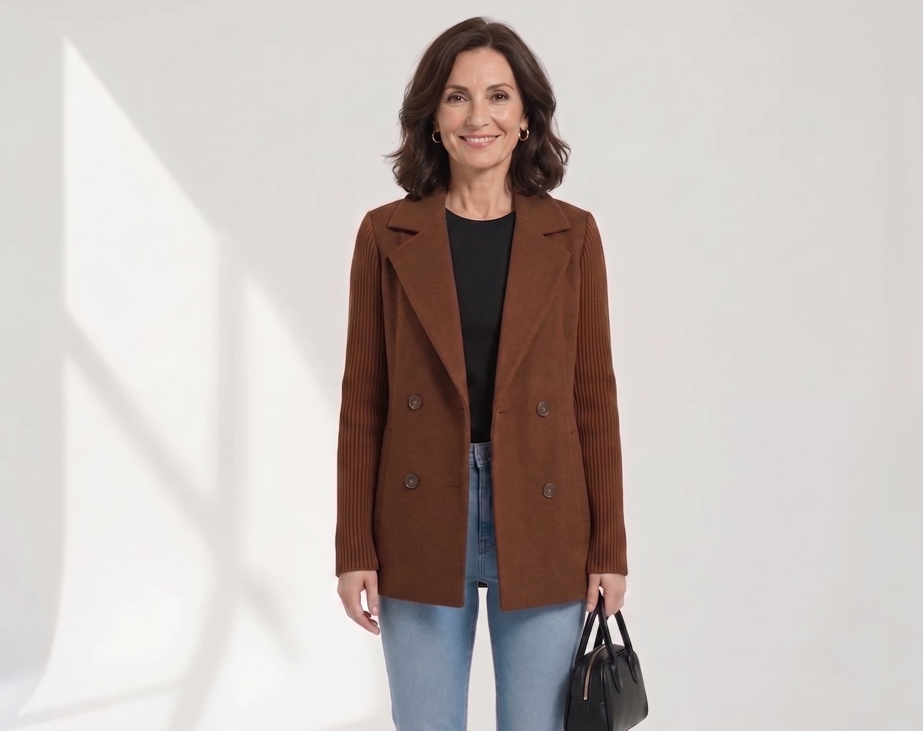 Delphine | Blazer Cintré Manches Tricot