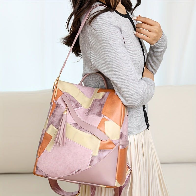 Célestine | Sac à Dos Patchwork en Cuir