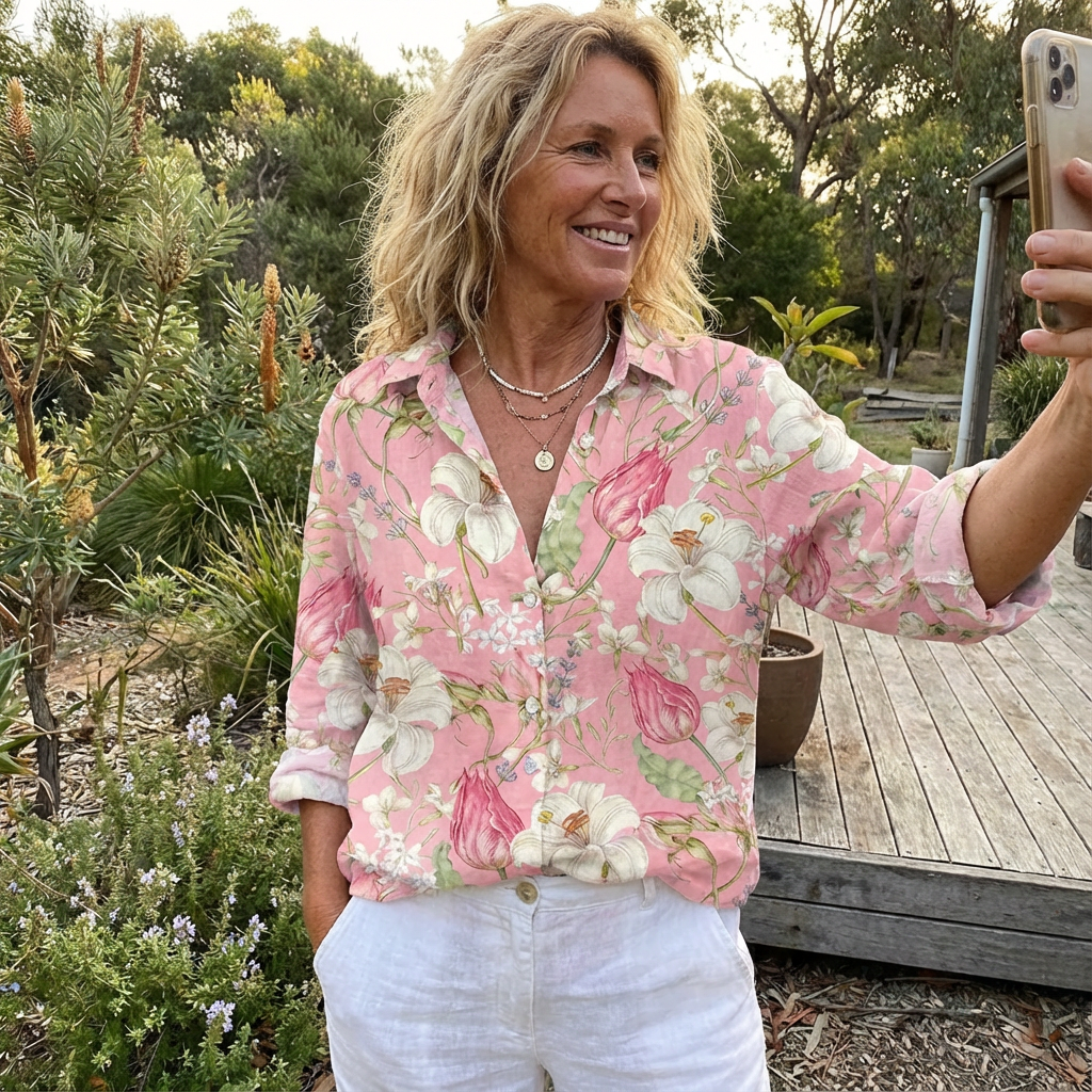 Frances™ | Blouse Floraison Élégante