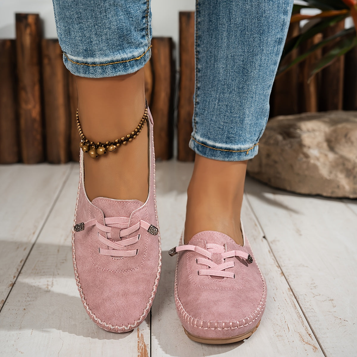 Albertine | Mocassin Souple à Lacets Élastiques