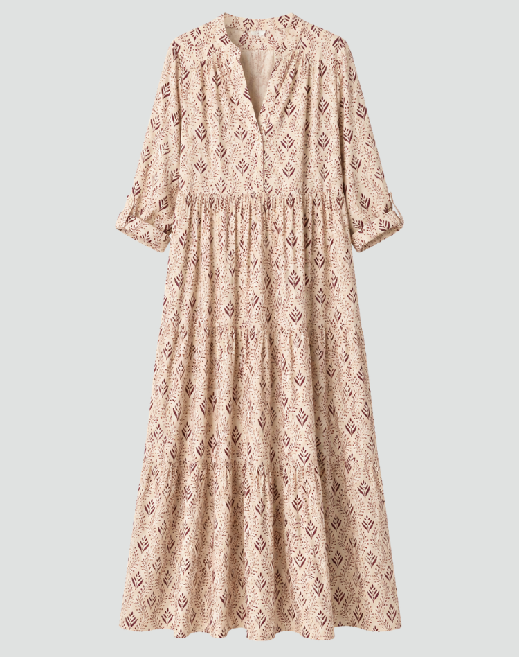 Bérengère | Robe Longue Imprimée Fluide