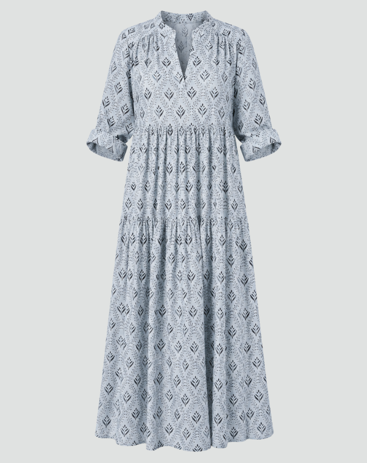 Bérengère | Robe Longue Imprimée Fluide