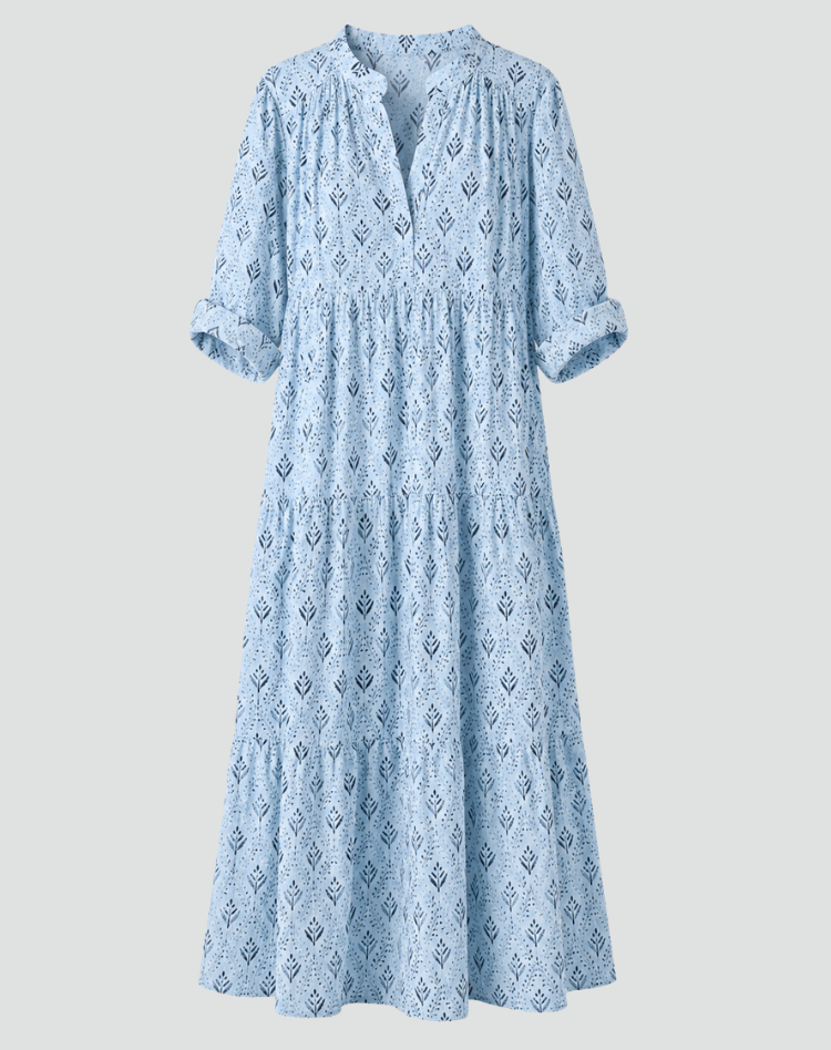 Bérengère | Robe Longue Imprimée Fluide