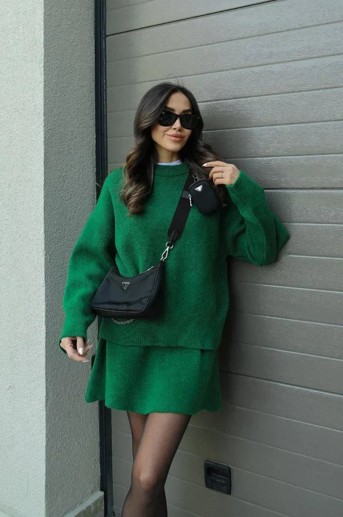Joséphine | Ensemble Pull Oversize & Jupe en Maille