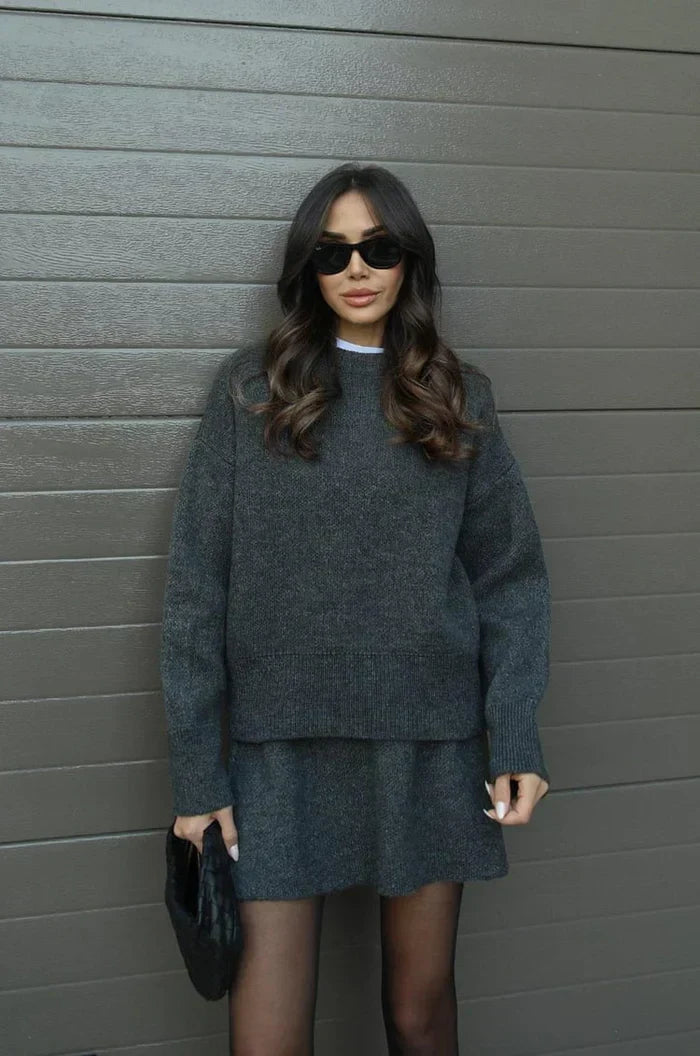 Joséphine | Ensemble Pull Oversize & Jupe en Maille