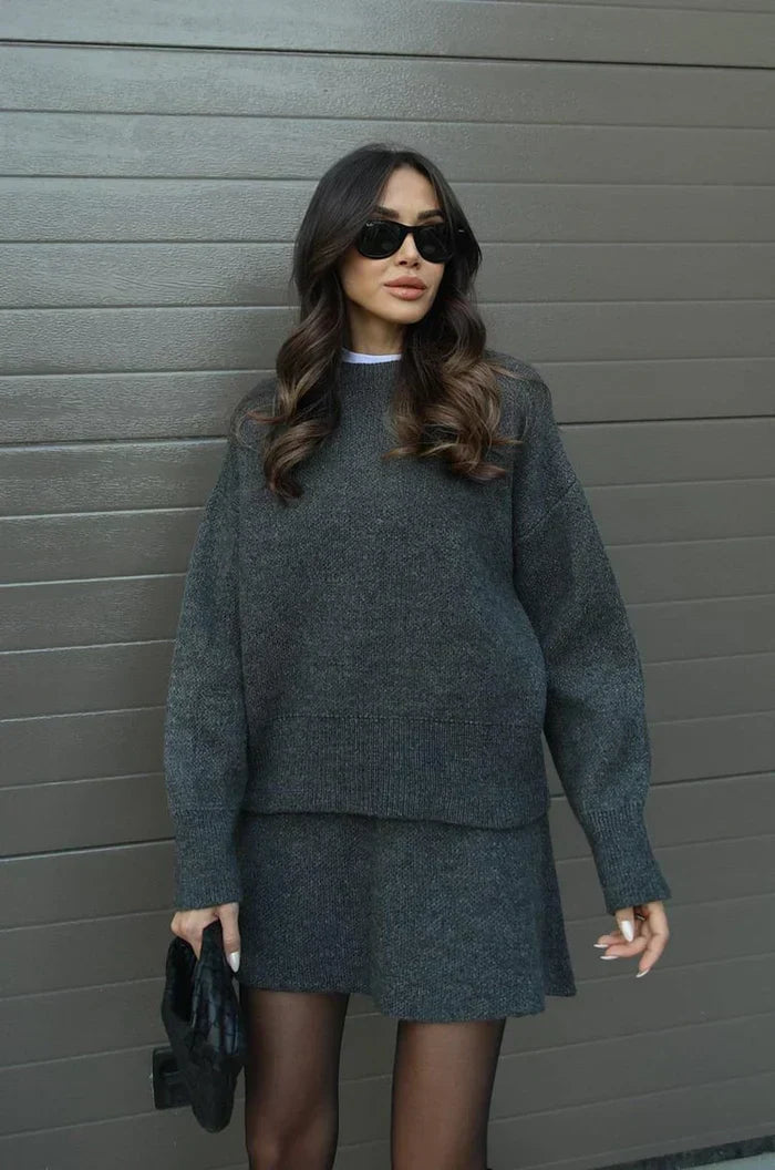 Joséphine | Ensemble Pull Oversize & Jupe en Maille