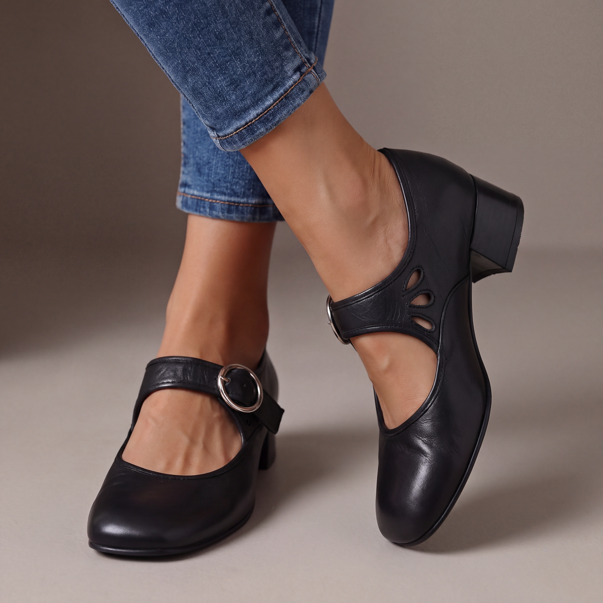 Adèle | Escarpins Mary Jane en Cuir