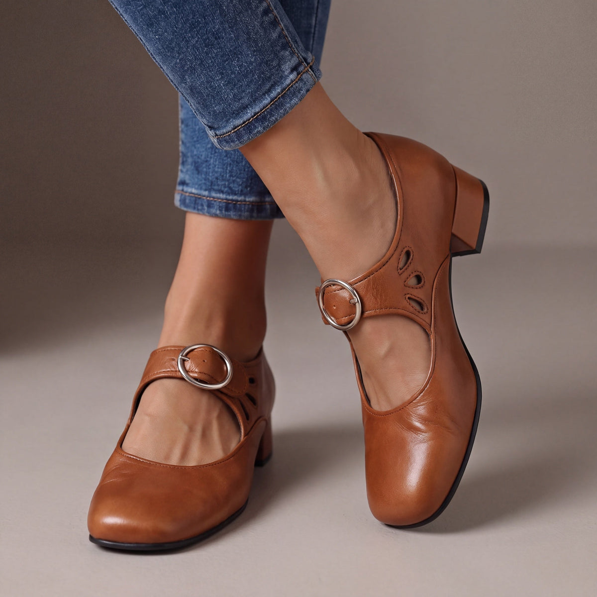 Adèle | Escarpins Mary Jane en Cuir