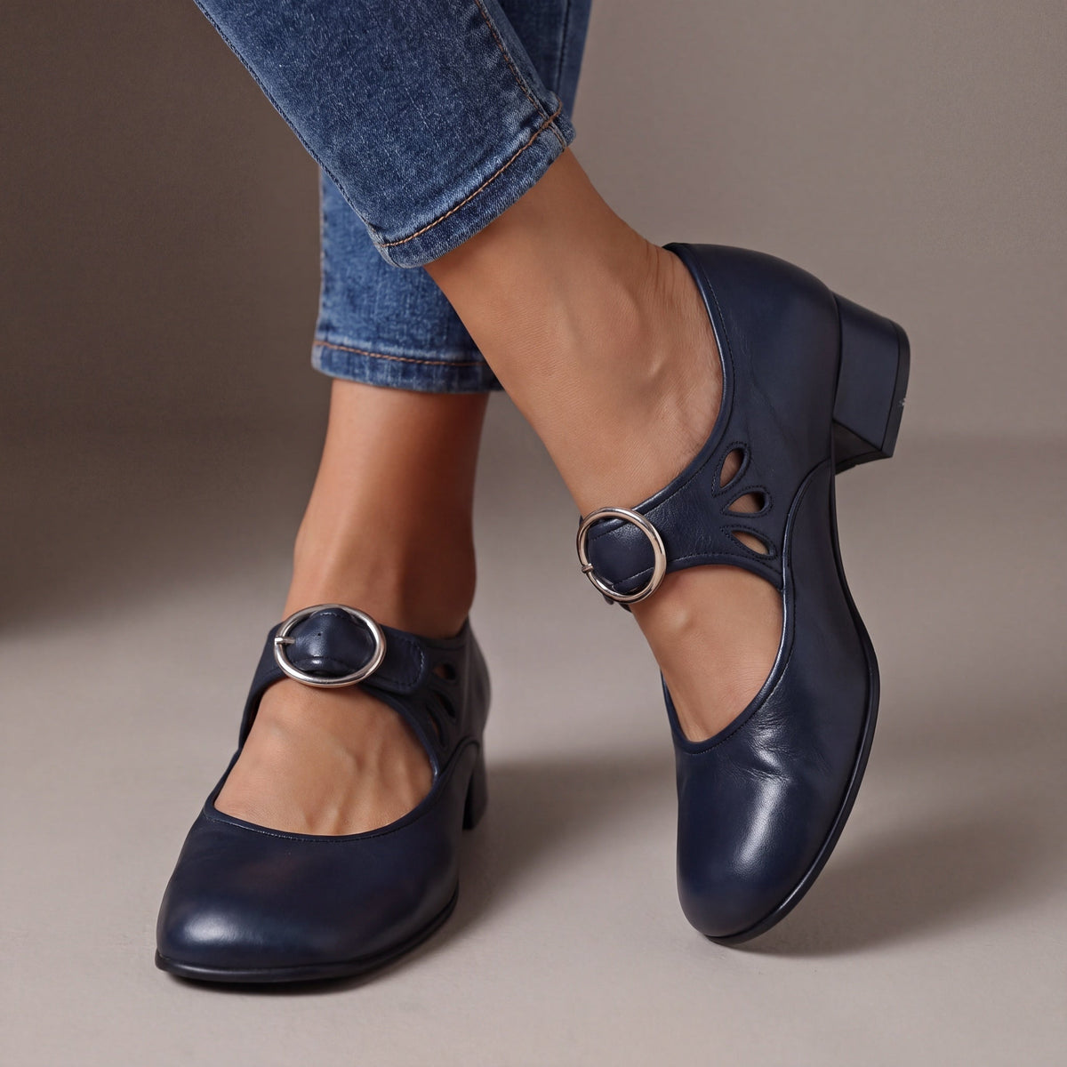 Adèle | Escarpins Mary Jane en Cuir